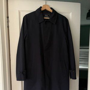 Ist Kunst Navy 3/4 Trench Coat - Large